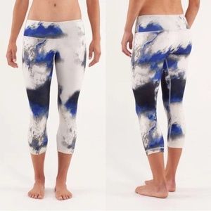 Lululemon Wunder Under Crop Milky Way Leggings. Size 4.